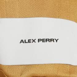 Pre Owned Alex Perry Gold Sequin Corset Mini Dress S