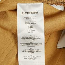 Pre Owned Alex Perry Gold Sequin Corset Mini Dress S