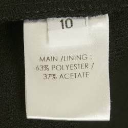 Pre Owned Alex Perry Black Crepe Cut -Out Mini Dress M