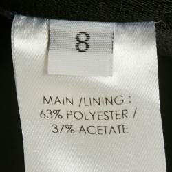 مملوكة مسبقًا Alex Perry Black Crepe Corin Midi Dress S