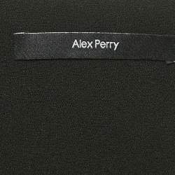مملوكة مسبقًا Alex Perry Black Crepe Corin Midi Dress S