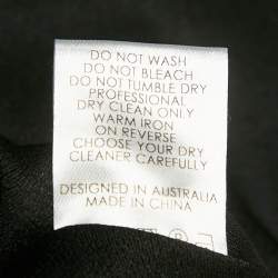 مملوكة مسبقًا Alex Perry Black Crepe Corin Midi Dress S