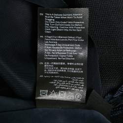 Pre Owned Alex Perry Navy Blue Silk Draped Mini Skirt S