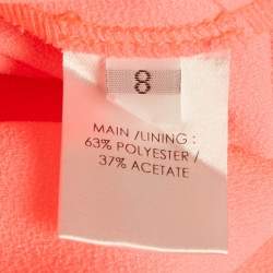 مملوكة مسبقًا فستان أليكس بيري قصير بدون حمالات من كريب النيون الوردي صغير الحجم