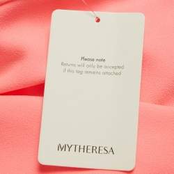 مملوكة مسبقًا فستان أليكس بيري قصير بدون حمالات من كريب النيون الوردي صغير الحجم