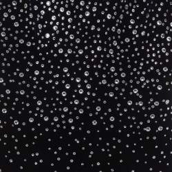 مملوكة مسبقًا Alex Perry Navy Blue Velvet Crystal-Embellished Gown S