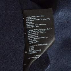 مملوكة مسبقًا Alex Perry Navy Blue Velvet Crystal-Embellished Gown S