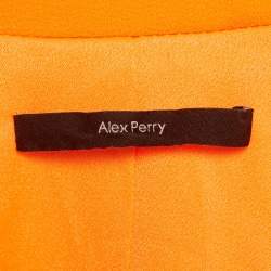 مملوكة مسبقًا Alex Perry Neon Orange Crepe Double Breasted Blazer and Pant Suit S