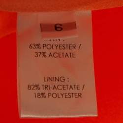 مملوكة مسبقًا Alex Perry Neon Orange Crepe Double Breasted Blazer and Pant Suit S