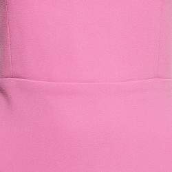 Alex Perry Pink Stretch Crepe Strapless Midi Dress L