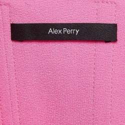 Alex Perry Pink Stretch Crepe Strapless Midi Dress L
