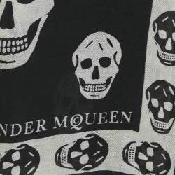 Alexander McQueen Black Modal Giant Butterfly and Skull Scarf