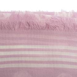 Pre Owned Alexander McQueen Lilac Skull Printed Modal Fringed Scarf