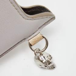 Alexander Mcqueen Beige Croc Embossed and Leather Phone Case