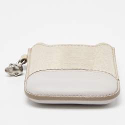 Alexander Mcqueen Beige Croc Embossed and Leather Phone Case