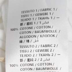 Pre Owned Alexander McQueen White Cotton Pleated Mini Dress S