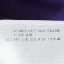 Alexander McQueen Purple Silk Peplum Style Sleeveless Top M