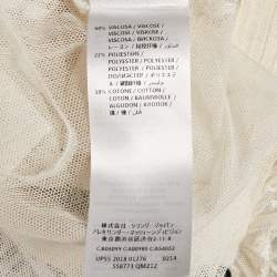 Alexander McQueen Off White Embroidered Tulle Sheer Tunic L