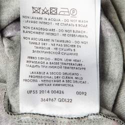 Pre Owned Alexander McQueen Black Printed Jersey Fitted Dress XS