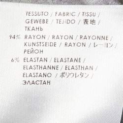 Pre Owned Alexander McQueen Black Printed Jersey Fitted Dress XS