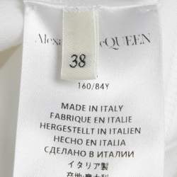 مملوكة مسبقًا Alexander McQueen White Cotton balloon Sleeve Open Shoulder Top S