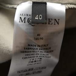 Alexander McQueen Grey Fleece Lined Cotton Poppy Sequined Sweatshirt S