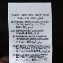 Pre Owned Alexander McQueen Red Abstract Pattern Silk Knit Flounce Skirt S