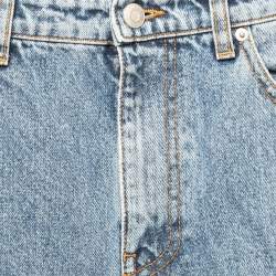 Pre Owned Alexander McQueen Navy Blue Denim Side Stripe Jeans S