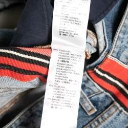 Pre Owned Alexander McQueen Navy Blue Denim Side Stripe Jeans S