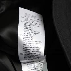 Pre Owned Alexander McQueen Black Wool & Lace Inset Cropped Trousers L