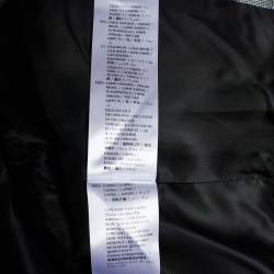 Pre Owned Alexander McQueen Black Patchwork Leaf Crepe Wool Asymmetrical Jacket M