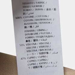 Pre Owned Alexander McQueen Beige Gabardine Belted Peplum Trench Coat S