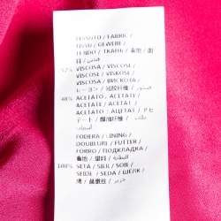 Pre Owned Alexander McQueen Pink Crepe Ruffled Tiered Mini Dress M