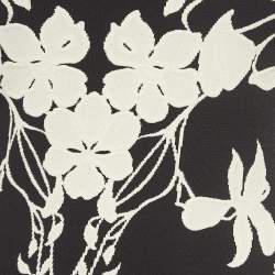 Pre Owned Alexander McQueen Black/White Floral Patterned Knit Bodycon Dress S