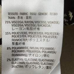 Pre Owned Alexander McQueen Black/White Floral Patterned Knit Bodycon Dress S