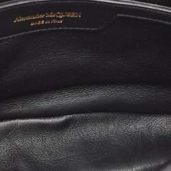 Alexander McQueen Black Leather Small The Seal Shoulder Bag