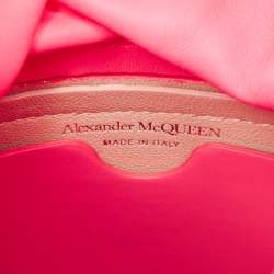 Alexander McQueen Neon Pink Leather The Soft Curve Bucket Bag