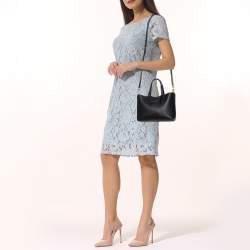 Alexander McQueen Black Leather Mini Shopper Tote