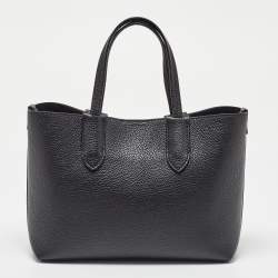 Alexander McQueen Black Leather Mini Shopper Tote