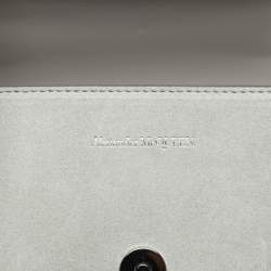 Alexander McQueen Grey Embellished Suede Mini Jewelled Shoulder Bag