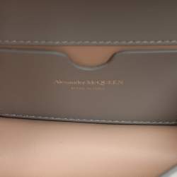 Alexander McQueen Grey Embellished Suede Mini Jewelled Shoulder Bag