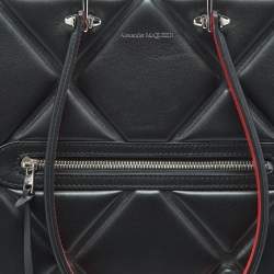 Pre Owned Alexander McQueen Black Quilted Leather The Tall Story Tote