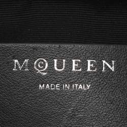 Pre Owned حقيبة كلاتش ألكسندر ماكوين دي منتا جلد عيليتس أ سود