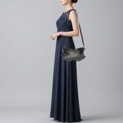 Pre Owned حقيبة كلاتش ألكسندر ماكوين دي منتا جلد عيليتس أسود