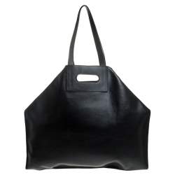 Pre Owned Alexander McQueen Black Leather De Manta Tote