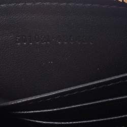 Alexander McQueen Burgundy Leather Zip Around Compact Wallet