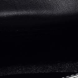 Alexander McQueen Silver Croc Embosed Leather Card Holder