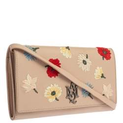 Pre Owned Alexander McQueen Beige Leather Insignia Crossbody Bag