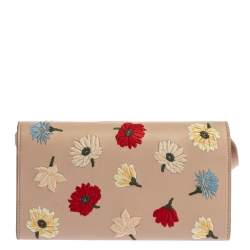 Pre Owned Alexander McQueen Beige Leather Insignia Crossbody Bag