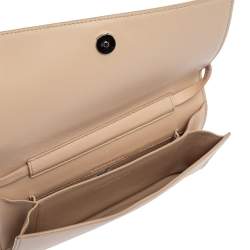 Pre Owned Alexander McQueen Beige Leather Insignia Crossbody Bag